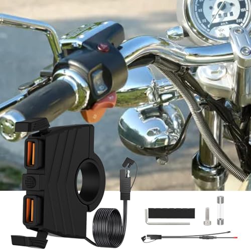 Puerto USB para motocicleta Quick Charge 3.0 impermeable para manillar 3