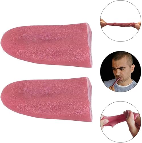 Miniatura 7 de Toyvian Fun Interactive - Lengua falsa de Halloween para niños, 2 piezas de lengua falsa