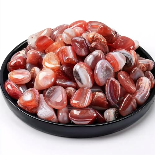 Image of Carnelian Healing Crystal Stone Set - 24 Pieces, 0.6 inch Natural & Polished Stones for Healing, Meditation, Reiki, Chakra, Crafting & Decoration