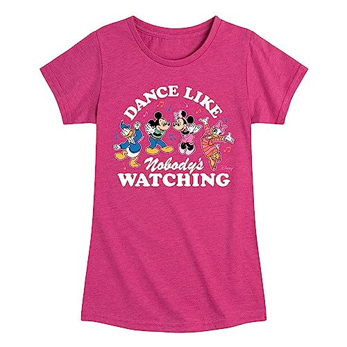 Disney Characters - Donald Duck, Minnie, Mickey, & Daisy - Nobody's Watching - Toddler & Youth Girls Short Sleeve T-Shirt