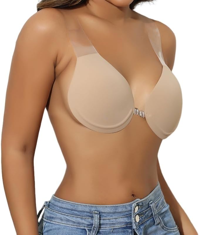 Strapless Sticky Push Up Bra for Large Breasts,Backless Adhesive Invisible Bra for Dress - Image 3