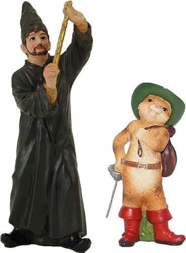 FADEDA 2 botas de resaca/altura: 8 cm/pintadas a mano/detalladas figuras de belén - decoración de mesa de Navidad cuna accesorios