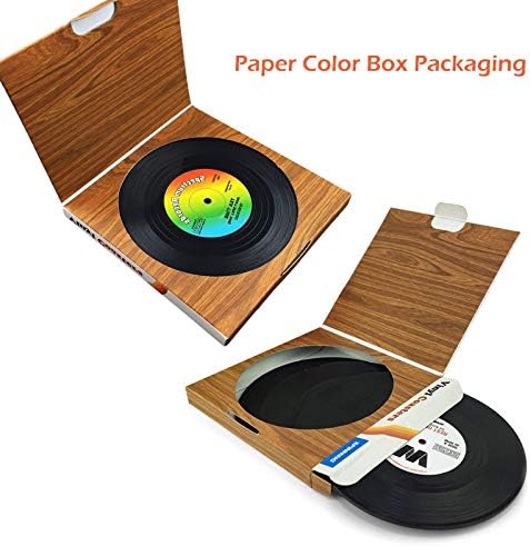 Personalised Record Coasters, 6 Pcs Black Retro Vinyl CD Coaster for Drink, Quirky Home Decorative Accessories for Home Pub Mat, Bar Mats for Beer Coffee Tea, Gifts for Music Lovers