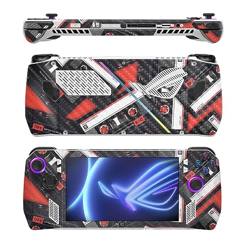Image of MightySkins Carbon Fiber Skin Compatible with Asus ROG Ally - Mixtape | Protective, Durable Textured Carbon Fiber Finish | Easy to Apply, Remove, and Change Styles