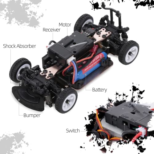 WLTOYS K989 Rc Car 1:28 4WD Drive Off-Road 2.4G High Speed 30Km/H Alloy Car Game Drift RC Car 1/28 Drift Rally Vehicle Toys (K989 1B) - Image 4