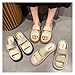 VHDY85KA Beach Sandals Sandals Female Cute Versatile Fashion Trend Muffin Bottom Slippers Pillow Slippers(White,36-37)