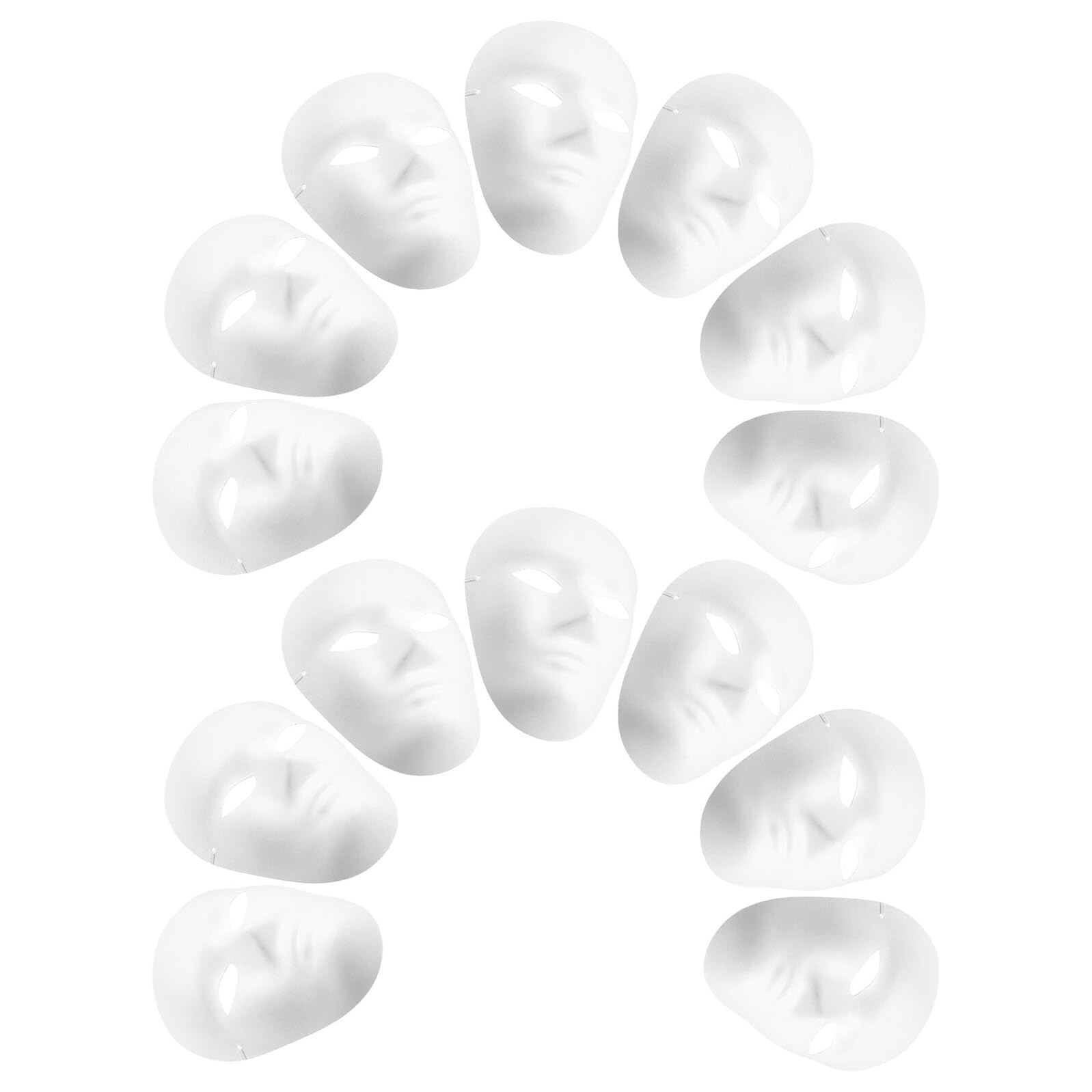 Máscaras de papel blanco pintables transpirables para disfraces escenografía y Carnaval