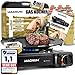 Produktbild Magnum® Gaskocher mit Grillplatte inkl. 8 Gaskartuschen - robuster Tischgrill mit Gaskartusche  Camping Grill mit Kartusche 1-flammig  Campingkocher für Camping-Kochen für Grillstellen