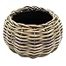 Spetebo Rattan Pflanztopf mit Kunststoff Einsatz - 29 x 19 cm - Garten Deko Blumenkorb Shabby Natur - Drypot Weide Flechtkorb Pflanzen Behälter Blumen Kübel