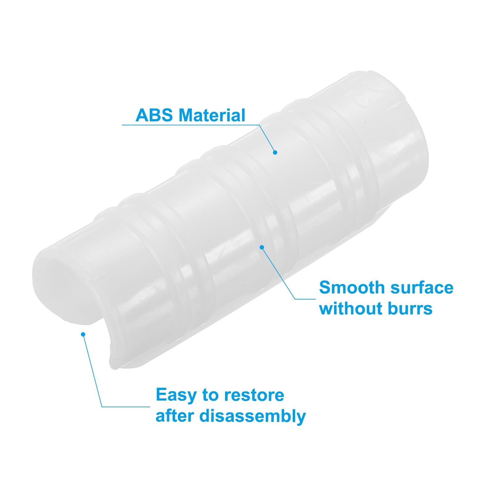 PATIKIL Greenhouse Clamp, 60 Pack Plastic Garden Buildings Tube Hoop Clips for 1" 25mm Pipe Greenhouse Film Frame Sunshade Net, White - Image 4