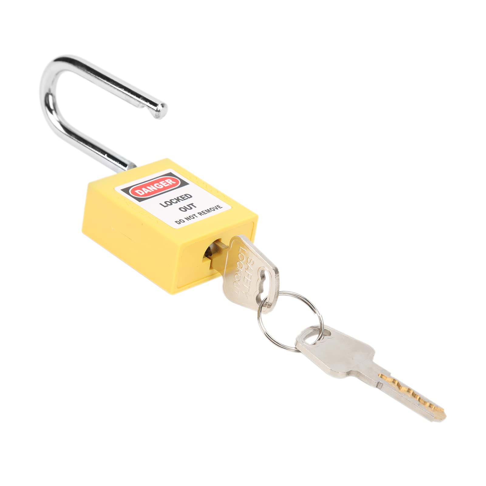 Lockout Lock, 38mm Machinery Manufacturing LOTO Lock for Factories for Power Plants(yellow)