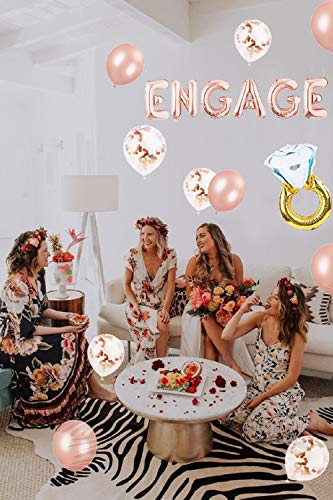 JeVenis Set di 12 palloncini in oro rosa Set di