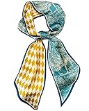 Saiusloa Purse Scarf For Handbags Head Scarves For Women's Hair Bags Scarfs Long Skinny Scarves Fashion Silky For Headbands-A13