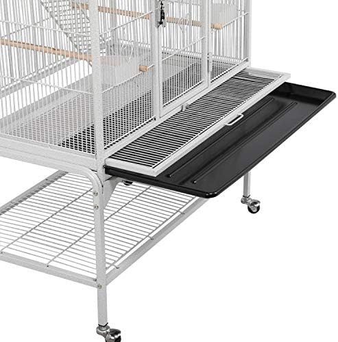 Yaheetech Large Parrot Cage Bird Cage Iron Play House for Budgies Finches Canary Conure Cockatiel Lovebirds African Grey Parrot Mid-sized Parrots with Perch Stand and Wheels 175cm