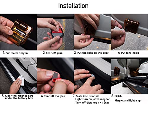 NewL 2 Pcs Led Car Door Welcome Light Logo for Red Fire Heart Symbol Projector Lights Ghost Shadow Light