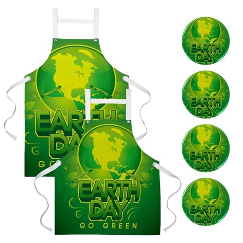 Tablier de serveuse multicolore lot de 2 pour bistrot cuisine et nettoyage