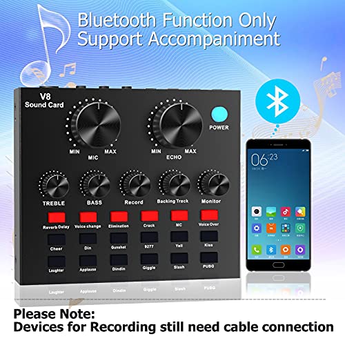 REMALL Live Sound Card v8 Audio Sound Card Broadcasting Live Streaming Voice Changer Mixer met Meerdere Geluidseffecten… - Image 6