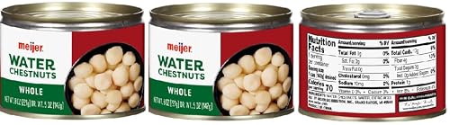Whole Water Chestnuts (3 Cans, 8 oz. each can)