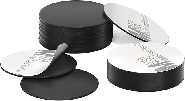 10pcs NFC Tags Black NTAG215 NFC Coins Tag NFC Stickers Round Adhesive Back | NFC Cards 25mm Rewritable, 504 Bytes Memory, 13.56MHz, Perfect for NFC Enabled Mobile Phones, Gaming, Home Automation