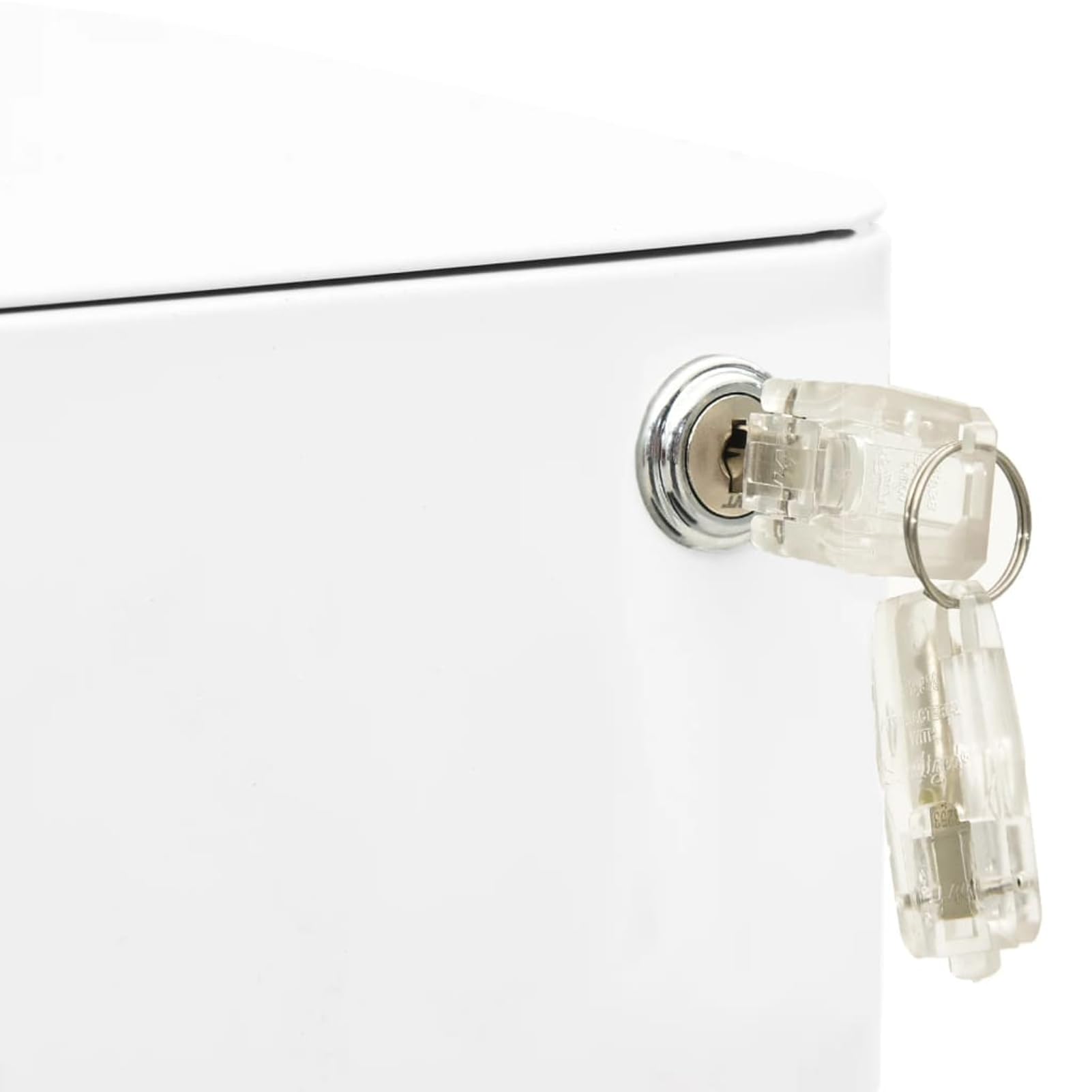 Armadietto portadocumenti su ruote, 30 x 45 x 59 cm, in acciaio bianco, estensibile a 3 scomparti, portata fino a 75 kg, A4/Legal/Letter-compatibile per ufficio