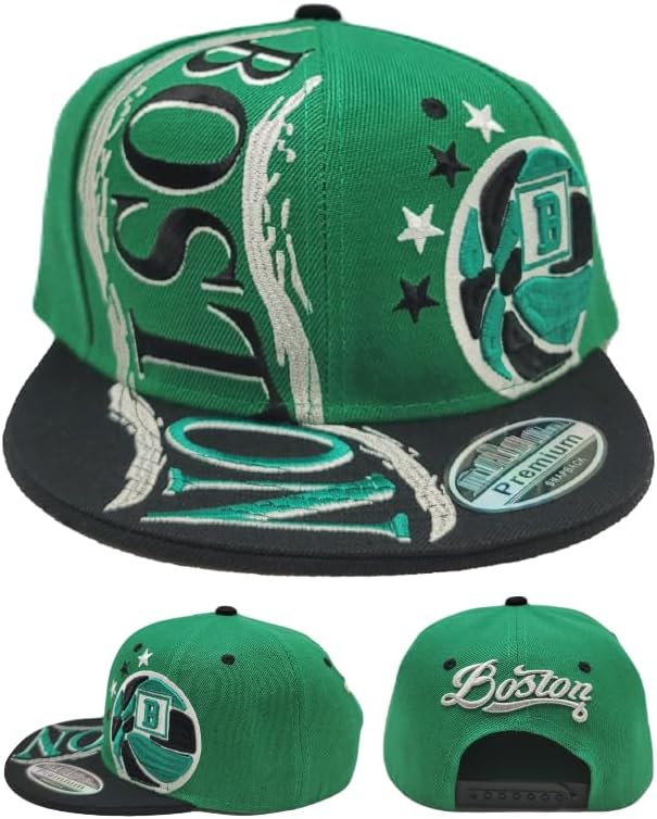 Boston New Leader Premium Hurricane Green Black Era Snapback Hat Cap