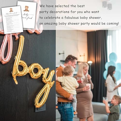 Foosproea Baby Shower Feud Games Set - Minimalism Party Game Card, Boho Bear Themed Gender Neutral Ideas Activities, Party Supplies & Decorations -A02 by Foosproea - Used condition - Image 4