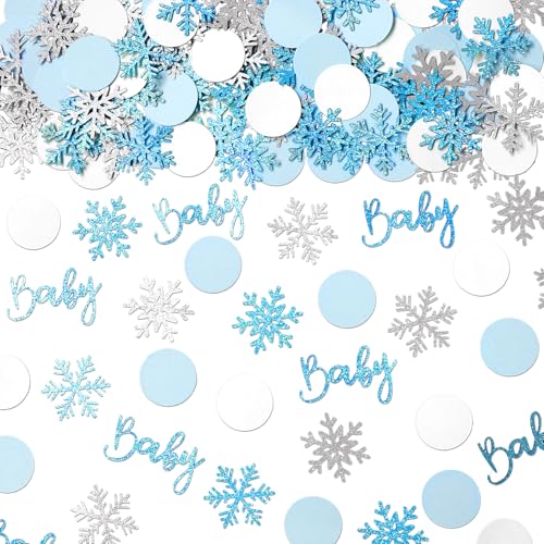 Blue Snowflake Confetti image