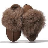 Project Cloud 100% Australian Sheepskin Scuff Slippers for Women - Genuine Shearling Memory Foam Slides for Women Mules - Non-Slip Womens Slippers (Ryann, TAUP, 10)