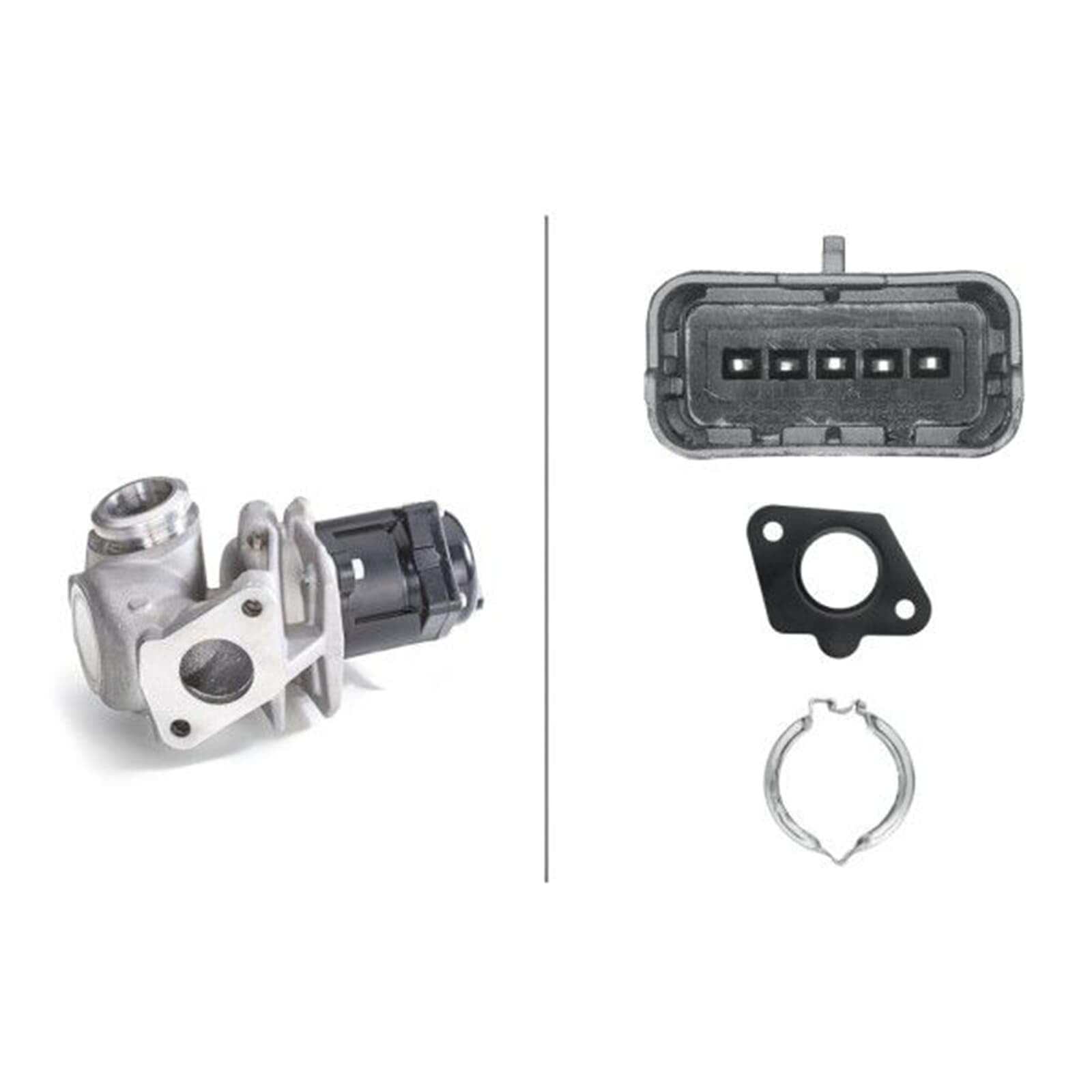 HELLA 6NU 010 171-111 Válvula EGR - 12V - eléctrico - con junta - con abrazadera