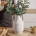 Mitt&Ditt Ceramic Flower Vase with Handles, 11 inch Tall Off-White Vase, Large Decorative Terracotta Vases, Farmhouse Rustic Pottery Vases for Home Decor, Living Room, Table