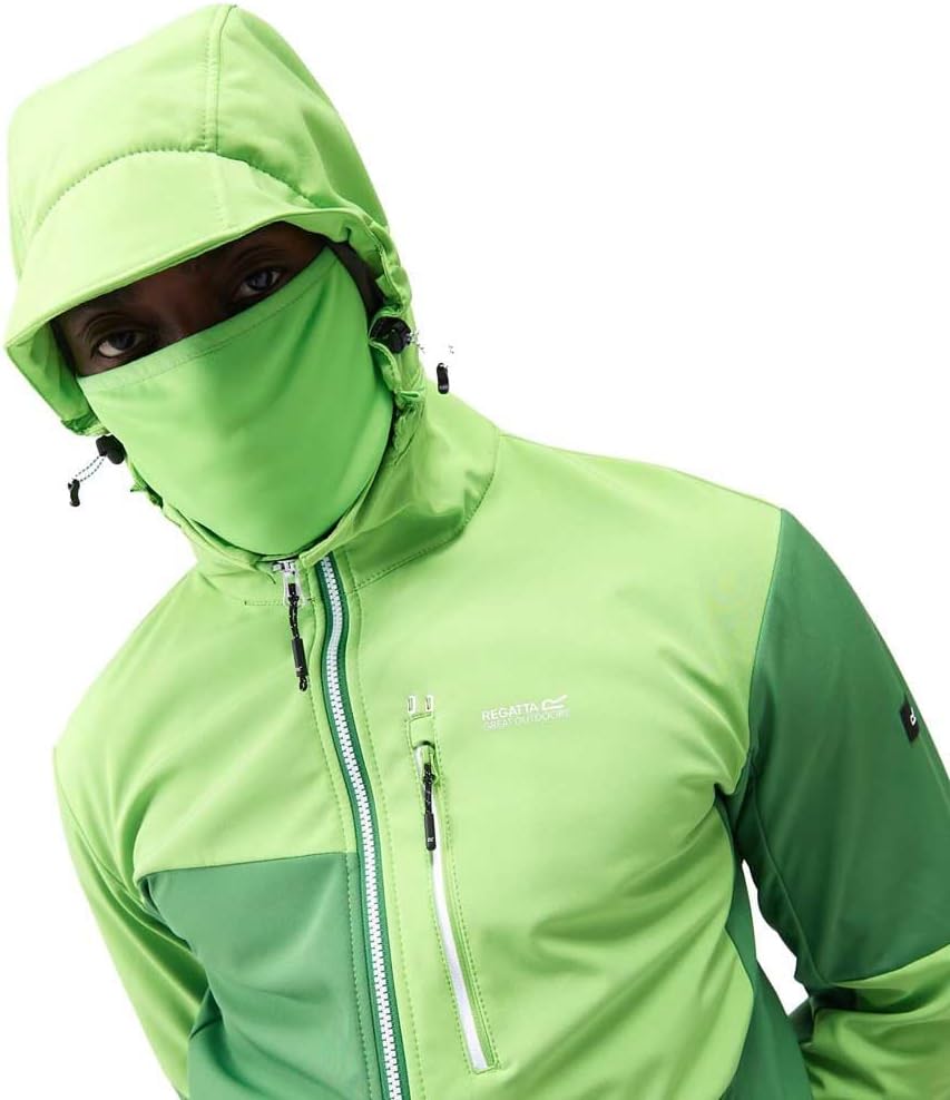 Regatta Mens Hewitts IX Soft Shell Jacket (L) (Field Green/Jasmine Green)