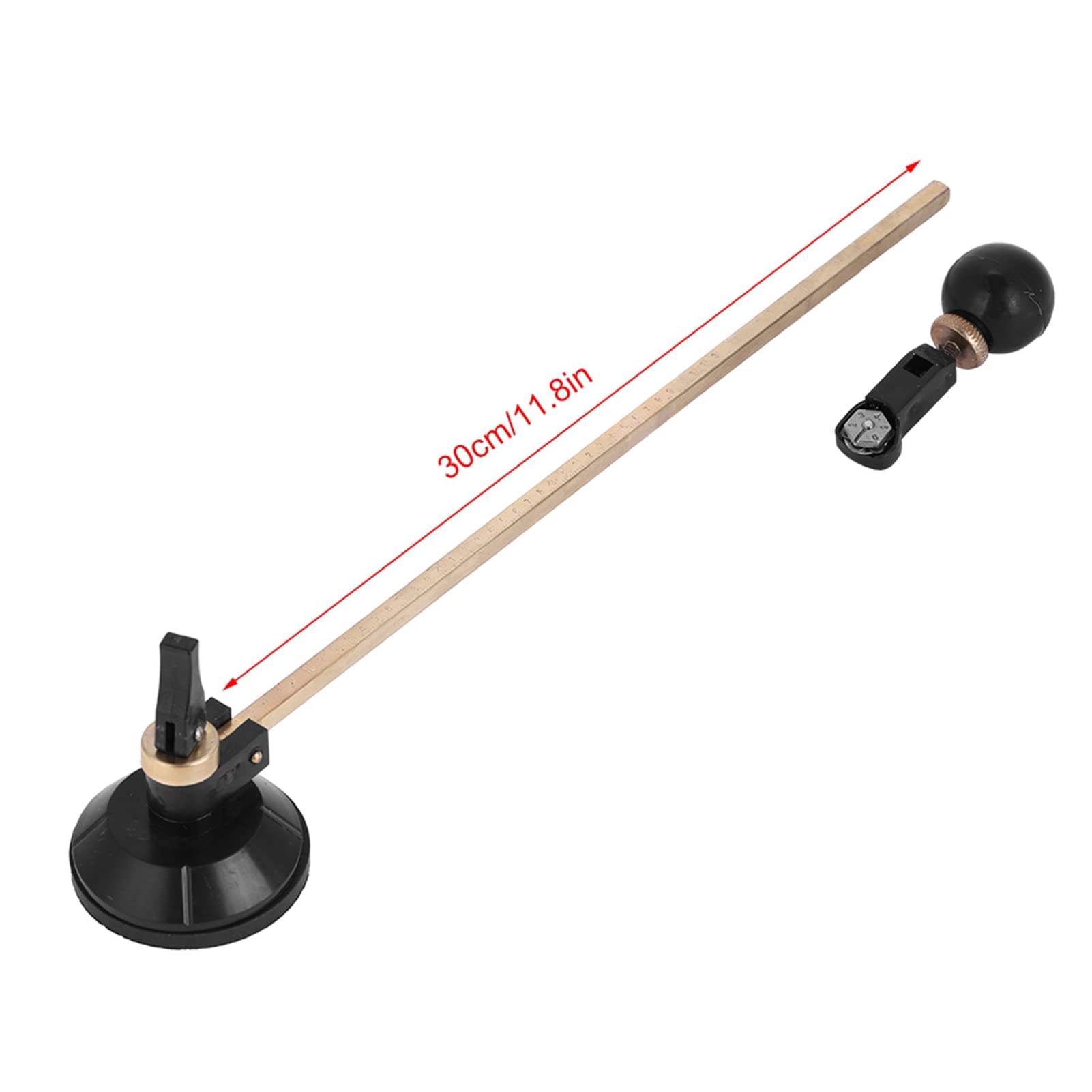 Respicefinem Tagliavetro Professionale - Compasso a 6 Ruote per Taglio Circolare Preciso, Include Ventosa - Diametro del Cerchio Regolabile fino a 100 cm/39,4 pollici (60 cm)