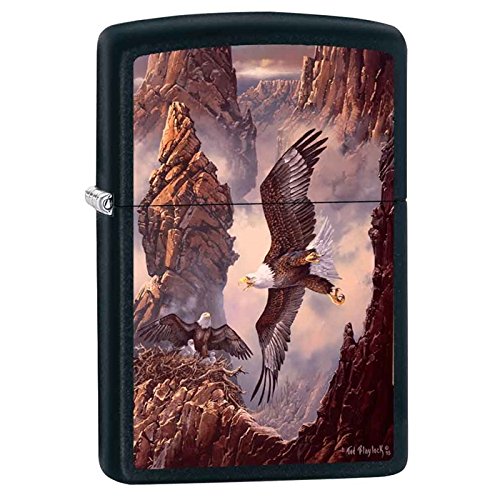 Zippo Blaylock Painting Canyon Family Eagles Lighter Custom Made
