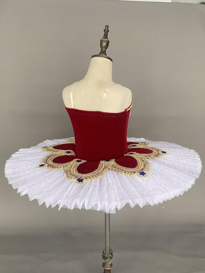 Tutú de Ballet Profesional para niñas, Plato de panqueques, tutú de Bailarina Vestido de Fiesta Disfraces para competencias de Baile