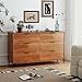 LOKO Mid Century Modern 6-Drawer Dresser, Wooden Chest of Drawers with Interlock System, 59