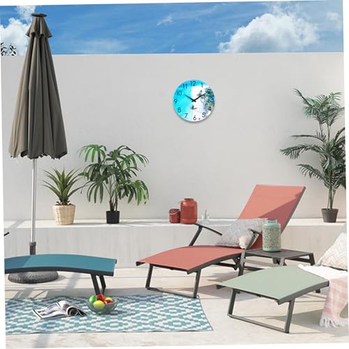 Reloj de pared al aire libre de acrílico resistente con acabado costero 4