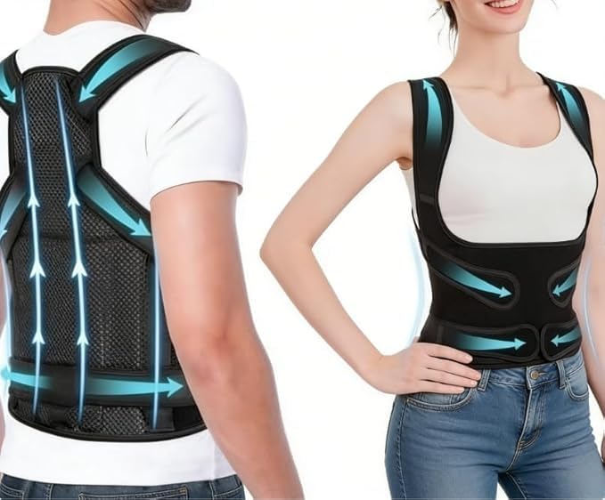 Back Brace Posture Corrector for Women and Men Back Posture Corrector Women Back Posture Corrector for Men Back Brace for Posture (Black, Large)