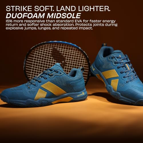 Image of Nivia Powerstrike 4.0 Badminton Shoes for Men | Breathable Air Mesh with Fusion Technology Upper| Best Non Marking Multidirectional Herringbone Structure