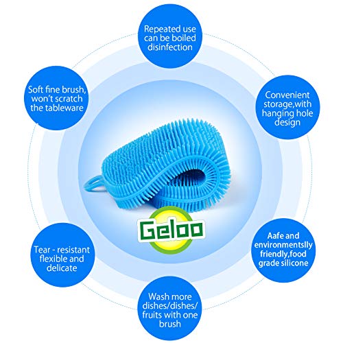 Geloo Silicone Sponge 3-Pack — Soft Bristle Scrubbers — view 6