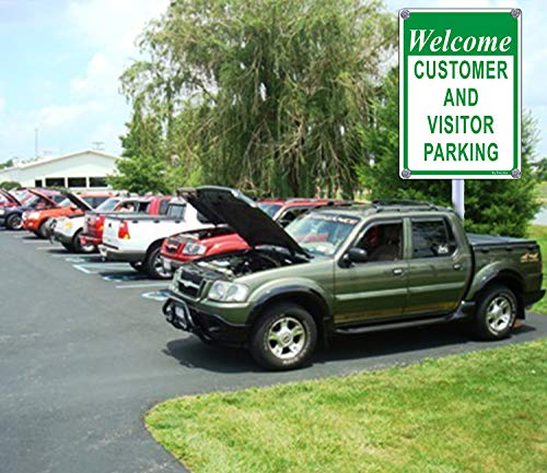 Panneau de parking Welcome aluminium résistant intempéries lot de 2 - 6