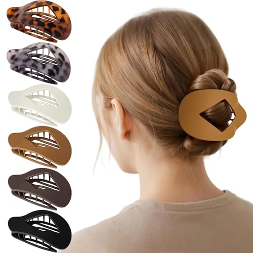 Pinzas planas para cabello para mujeres, pinzas antideslizantes para cabello grueso y fino, accesorio de moda fuerte (Estilo 2)