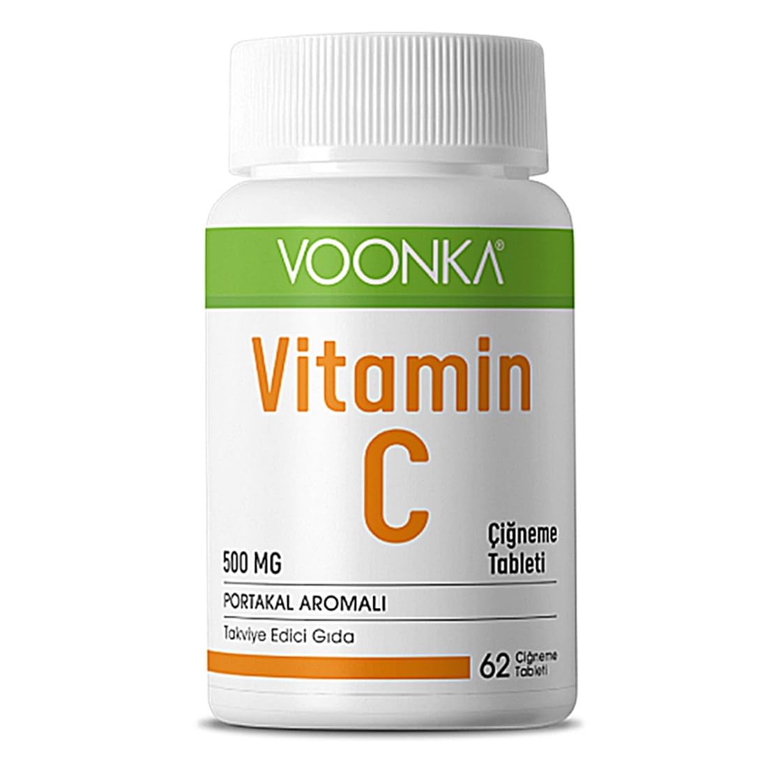 Voonka Vitamin-C Portakal Aromalı Takviye Edici Gıda 60 Tablet