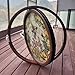 HEFJIAYCIQ Retro Style 360° Rotating Round Window, Flush Mount Aluminium Alloy Swivel Tempered Glass, for Attic Bedroom Kitchen Window Replacement,Brass,50cm/19.6in
