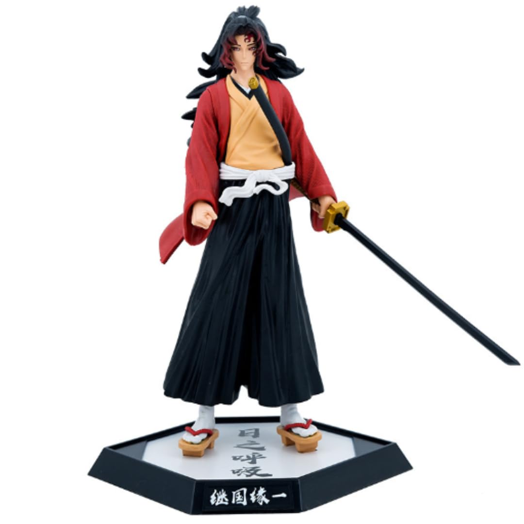 Blue Aura Demon Slayer Yoriichi Tsugikuni Action Figure Height - 30CM (Big Size) Anime Figurine Collectible PVC Multicolour (Big Red Demon Slayer)