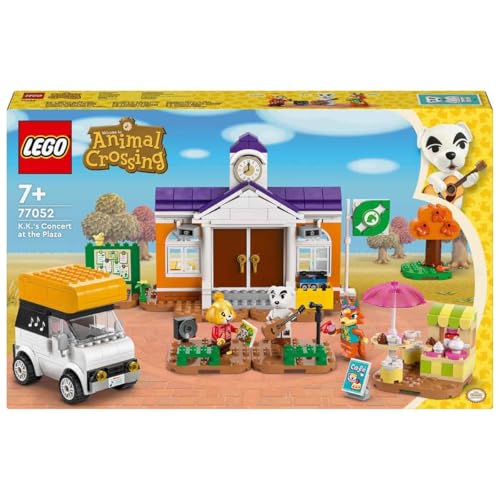 Image of LEGO Animal Crossing Square Concert with K.K., Toy House, Coffee and Vehicle to Build Inspired by Video Game, Creative Games for Girls and Children from 7 Years, Birthday Gift Idea 77052