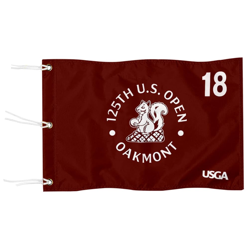 2BUT 2025 US Open Flag Oakmont Golf Pin USGA Flag Practic Putting Green Golf Flag For Backyard Garden Double-Sewn 600D Nylon Miniature Pin Flag (Red