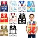 Geyoga 10 Pcs Kids Community Helper Dress Up Vest Career Cosplay Cloth Toddlers Occupation Pretend Play Costume (6-10 Years)