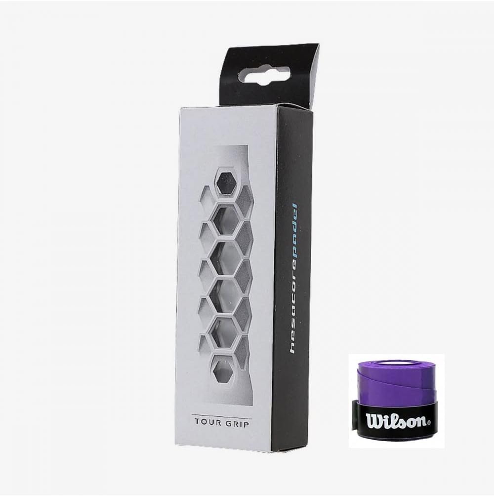 Packs ZRZ Hesacore Tourgrip + Overgrip Wilson Colores (Over Morado Liso)
