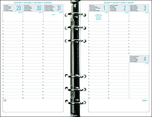 Exacompta 18272E - Recharge Exatime 17 - 10,5 x 17,2 cm - Semainier Septembre 2025 à décembre...