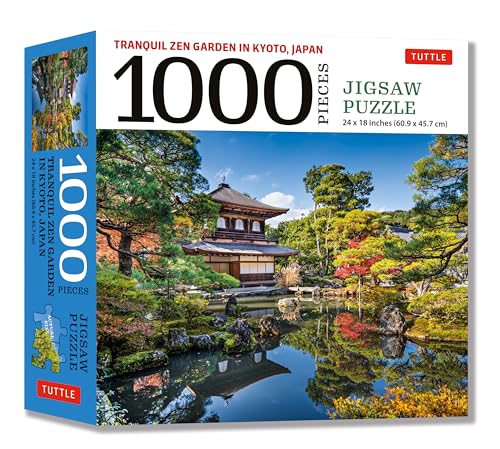 Puzzle de 1000 piezas del jardín Zen de Ginkaku-ji en Kioto para tardes de relax en casa